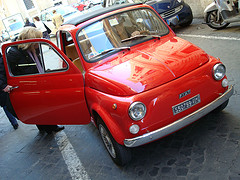 This picture was taken in Rome after being awed by the Fiat 500.